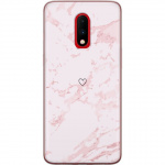 Mobile case for OnePlus 7 with Pink Heart design