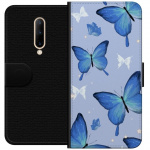 Wallet case for OnePlus 7 Pro with Blue butterflies design