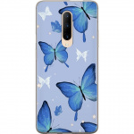 Mobile case for OnePlus 7 Pro with Blue butterflies design