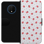 Wallet case for OnePlus 7T with Strawberries design