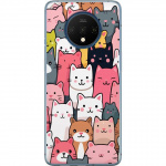 Mobile case for OnePlus 7T with Cat pattern design