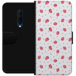 Wallet case for OnePlus 7T Pro with Strawberries design