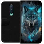 Wallet case for OnePlus 8 with Wolf design
