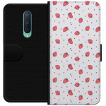 Wallet case for OnePlus 8 with Strawberries design