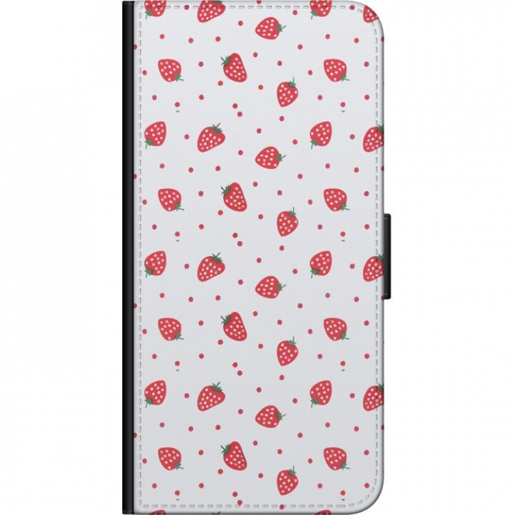 Wallet case for OnePlus 8 with Strawberries design