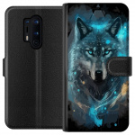 Wallet case for OnePlus 8 Pro with Wolf design