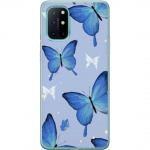 Mobile case for OnePlus 8T with Blue butterflies design