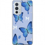 Mobile case for OnePlus 9RT 5G with Blue butterflies design