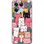 Mobile case for OnePlus Ace Racing with Cat pattern design