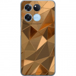 Mobile case for OnePlus Ace Racing with 3D Gold design