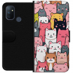 Wallet case for OnePlus Nord N100 with Cat pattern design