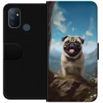 Wallet case for OnePlus Nord N100 with Happy Dog design