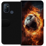 Wallet case for OnePlus Nord N100 with Football design