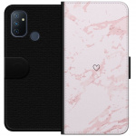 Wallet case for OnePlus Nord N100 with Pink Heart design