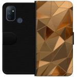 Wallet case for OnePlus Nord N100 with 3D Gold design