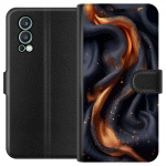 Wallet case for OnePlus Nord 2 5G with Fiery silk design