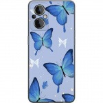 Mobile case for OnePlus Nord N20 5G with Blue butterflies design