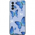 Mobile case for OnePlus Nord N200 5G with Blue butterflies design