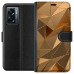Wallet case for OnePlus Nord N300 with 3D Gold design