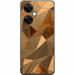 Mobile case for OnePlus Nord CE3 with 3D Gold design