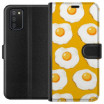 Wallet case for Samsung Galaxy A02s with Fried egg design Wallet case for Samsung Galaxy A02s with Fried egg design