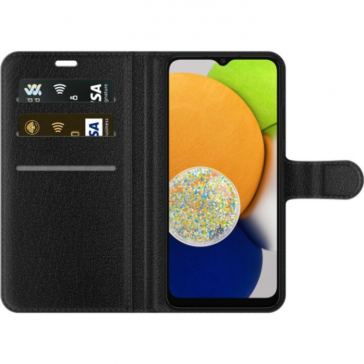 Wallet case for Samsung Galaxy A03 with Porslinsblomma design