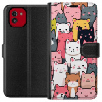 Wallet case for Samsung Galaxy A03 with Cat pattern design
