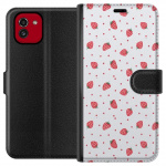 Wallet case for Samsung Galaxy A03 with Strawberries design