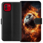 Wallet case for Samsung Galaxy A03 with Football design