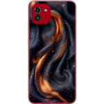 Mobile case for Samsung Galaxy A03 with Fiery silk design