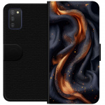 Wallet case for Samsung Galaxy A03s with Fiery silk design