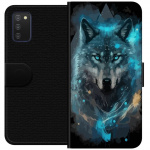 Wallet case for Samsung Galaxy A03s with Wolf design