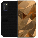 Wallet case for Samsung Galaxy A03s with 3D Gold design