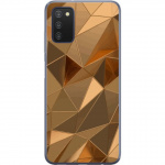Mobile case for Samsung Galaxy A03s with 3D Gold design