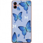 Mobile case for Samsung Galaxy A04 with Blue butterflies design