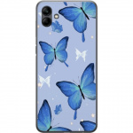 Mobile case for Samsung Galaxy A05 with Blue butterflies design