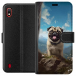 Wallet case for Samsung Galaxy A10 with Happy Dog design Wallet case for Samsung Galaxy A10 with Happy Dog design