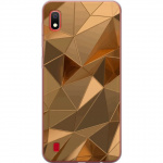 Mobile case for Samsung Galaxy A10 with 3D Gold design