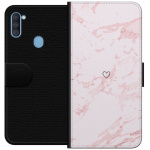 Wallet case for Samsung Galaxy A11 with Pink Heart design