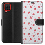 Wallet case for Samsung Galaxy A12 with Strawberries design