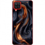 Mobile case for Samsung Galaxy A12 with Fiery silk design