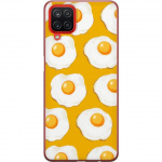 Mobile case for Samsung Galaxy A12 with Fried egg design