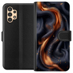 Wallet case for Samsung Galaxy A13 with Fiery silk design
