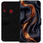 Wallet case for Samsung Galaxy A20s with Fiery silk design