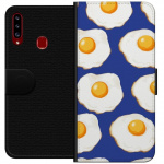 Wallet case for Samsung Galaxy A20s with Fried eggs design