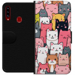 Wallet case for Samsung Galaxy A20s with Cat pattern design
