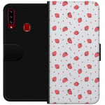 Wallet case for Samsung Galaxy A20s with Strawberries design Wallet case for Samsung Galaxy A20s with Strawberries design