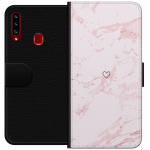Wallet case for Samsung Galaxy A20s with Pink Heart design