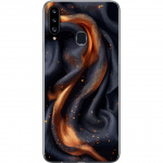 Mobile case for Samsung Galaxy A20s with Fiery silk design
