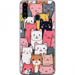 Mobile case for Samsung Galaxy A20s with Cat pattern design
